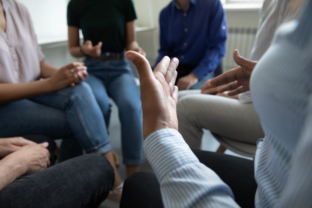 sharing circle hands discussion