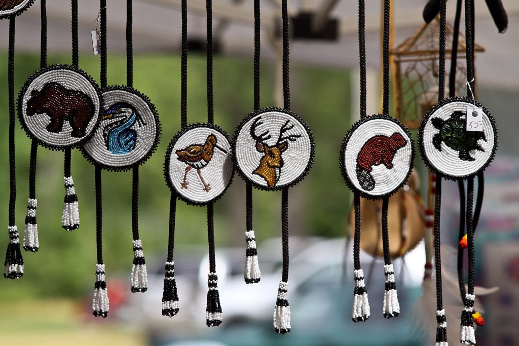 hanging indigenous beading crafts