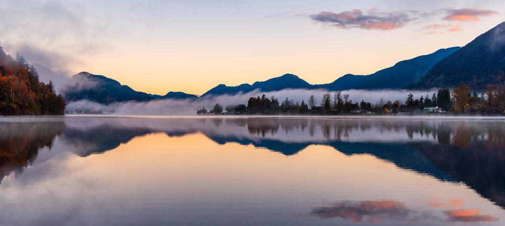 misty lake canada british columbia