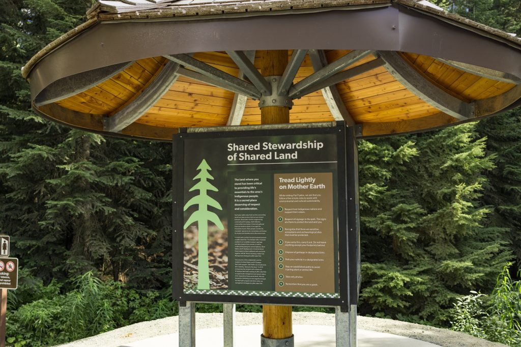 a sign in british columbia shared land stewardship indigenous and settlers