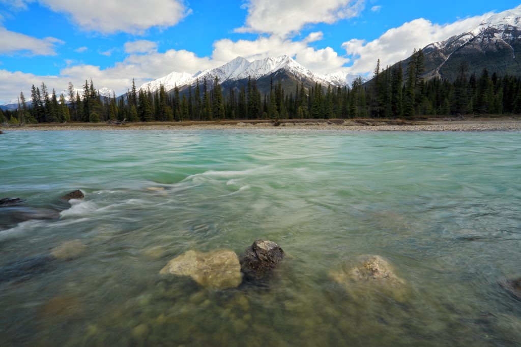 Kootenay National Park British Columbia lake river trees rocky mountains